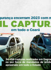 Forças de Segurança encerram 2023 com mais de 34 mil capturas em todo o Ceará