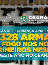 Forças de Segurança apreendem 5.328 armas de fogo nos nove primeiros meses deste ano no Ceará