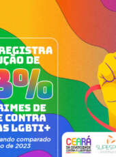 Ceará registra redução de 43% nos crimes de morte contra pessoas LGBTI+ em 2025 quando comparado ao ano de 2023