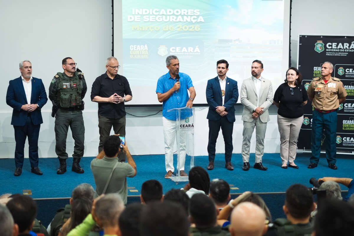 Ceará encerra março com redução de 44,9% no índice de mortes por crimes violentos; crimes contra o patrimônio diminuíram 46,2%